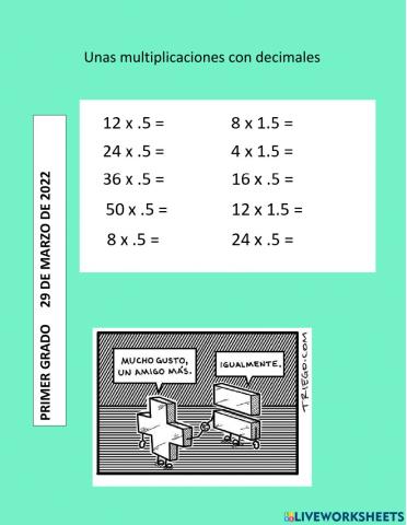 Multiplicación con decimales