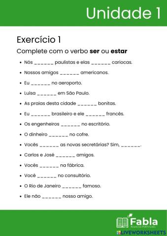 Unidade I - Exercício 1