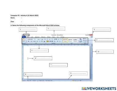 Computer P2 - Activity 6 (31 March 2022)