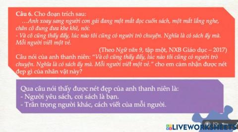 Ngữ văn 9 - test