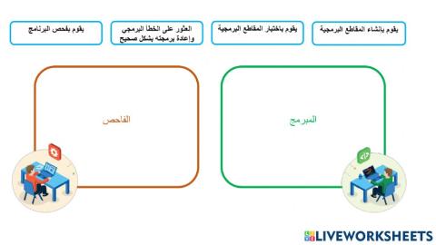 المقارنة بين المبرمج والفاحص