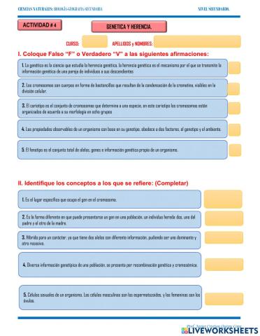 4. Genética y herencia