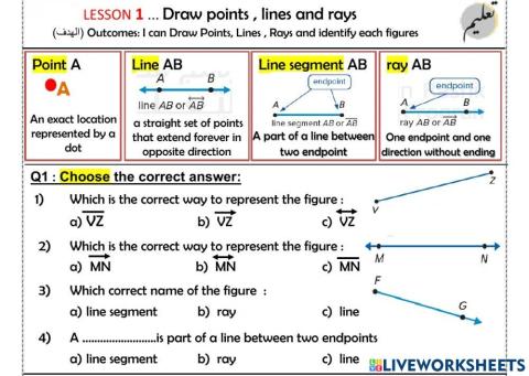 Points, Lines and Angles