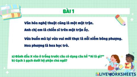 CN trong câu kể ai là gì