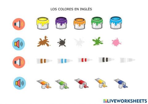 Pintura de colores en inglés