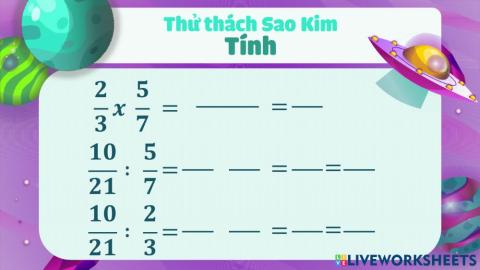 Phép chia phân số bài 3