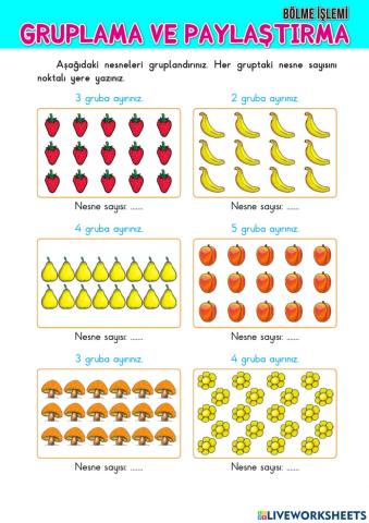 Gruplama ve Paylaştırma
