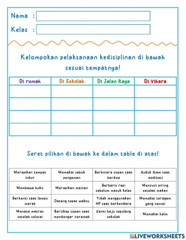 Agama Buddha Matching Answer