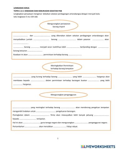 Lembaran kerja 6.2.5 ekonomi