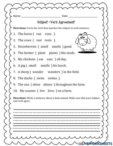 Subject verb agreement