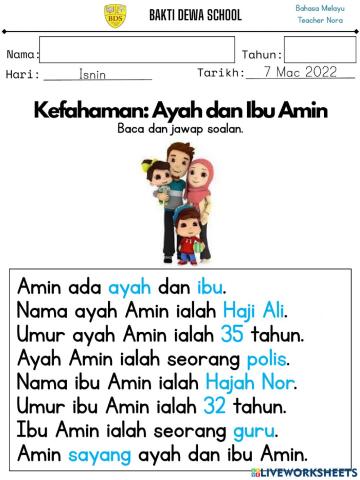 Ayah dan Ibu Amin