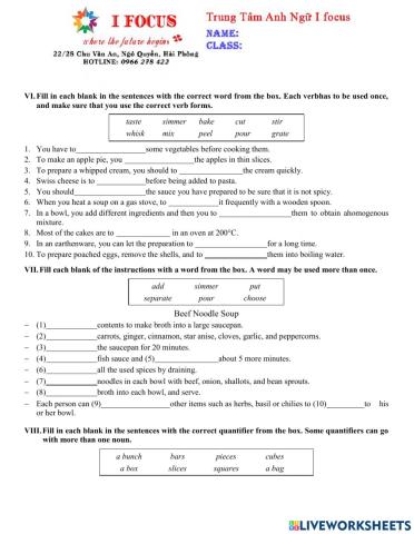 Lớp 9 Unit 7 Test 1