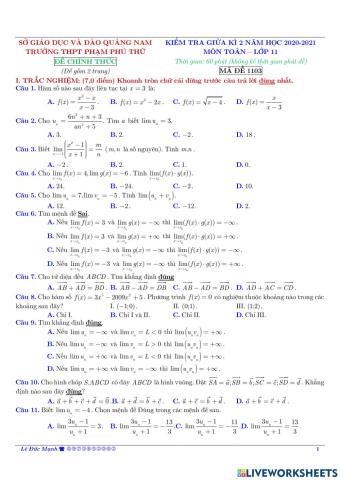 Đề 1 ôn gkii 21-22