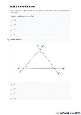 EASE 3 Remedial Exam