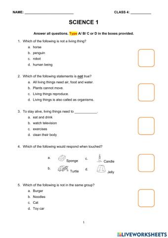 Online sba1 science yr4 2022