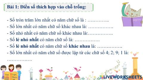 Điền số trong phạm vi 100000