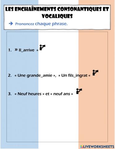 Les enchaînements consonantiques et vocaliques