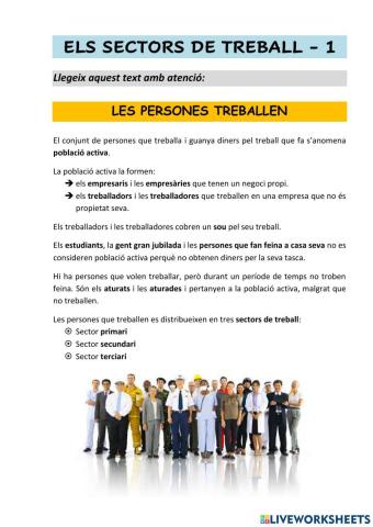 Els sectors de treball -1