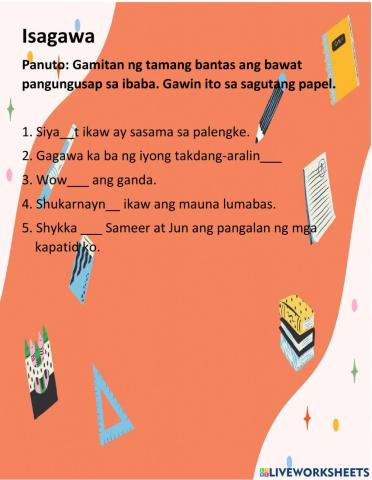 Paggamit ng tamang kombensyon sa talaarawan