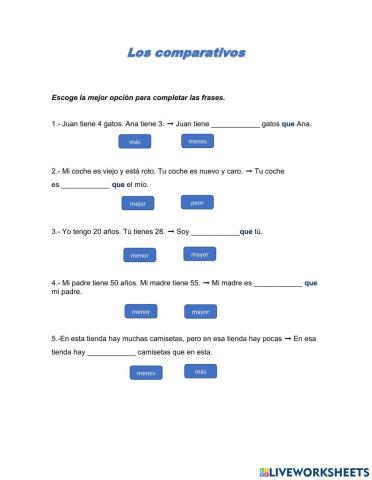 Los comparativos