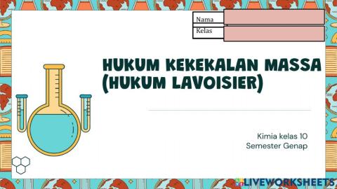 LKPD percobaan hukum kekekalan massa (hukum Lavoisier)