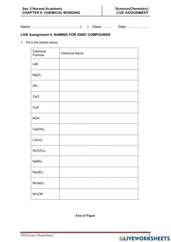 6. chem bonding-live assignment 4-naming for ionic compounds