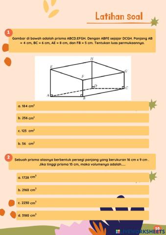 Latihan soal prisma