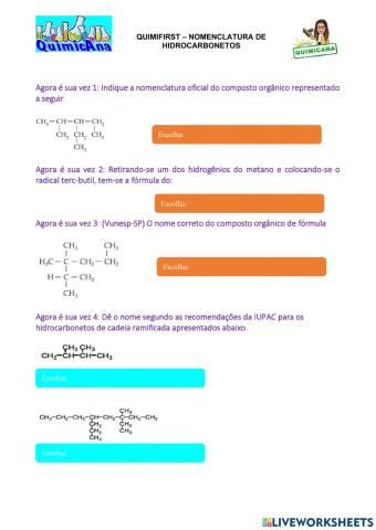 Quimifirst-Nomenclatura de Compostos Orgânicos