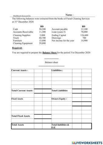 Balance Sheet