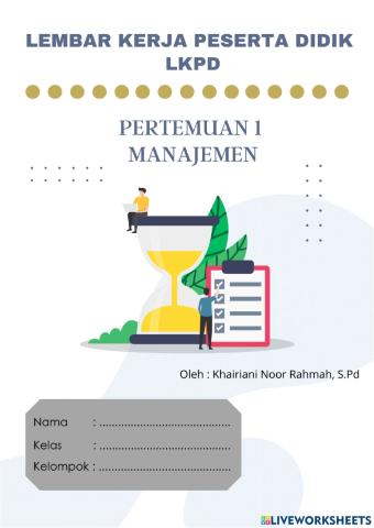 Manajemen Pertemuan 1