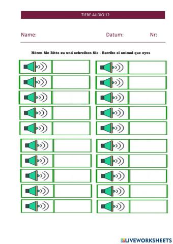 Tiere Audio 12