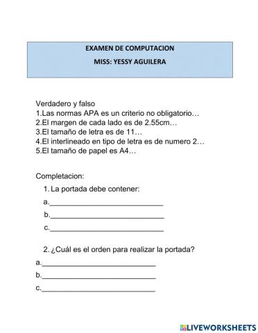 Examen 7a