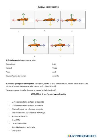 Fuerzas y movimiento