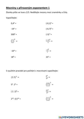 Mocniny s přiroz exp 1