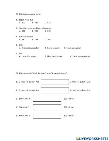 Matematik tahun 2