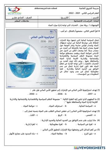 التحديات التي تواجه إدارة موارد المياه