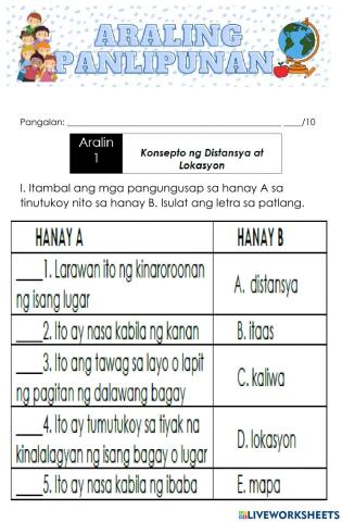 Araling Panlipunan Quarter 4 Week 1