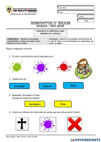 Examen de religión