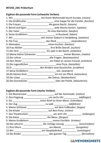 B1 Lek1 INT242-243 Präteritum