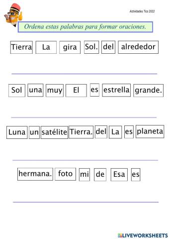 Ordenar Oraciones