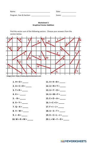 Graphicalvector addition