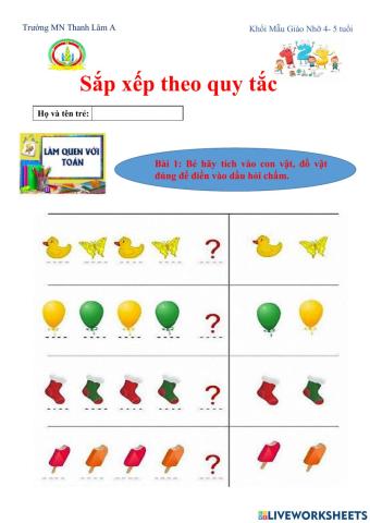 Sắp xếp theo quy tắc