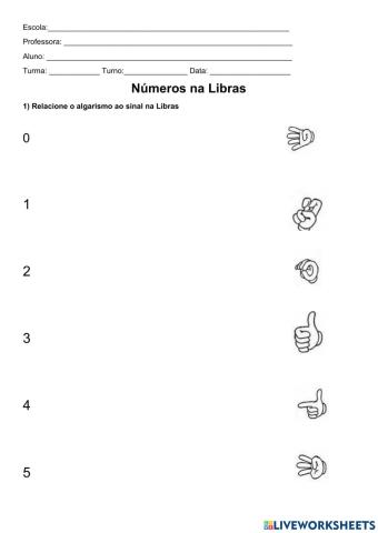 Números e quantidade em Libras