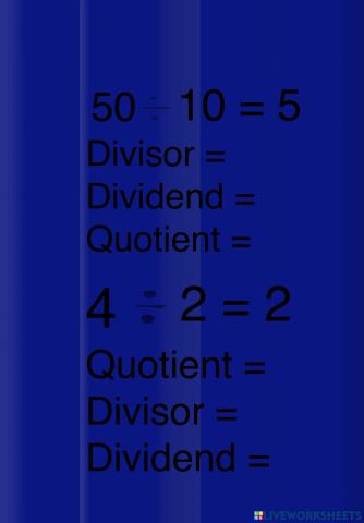 Division sentence