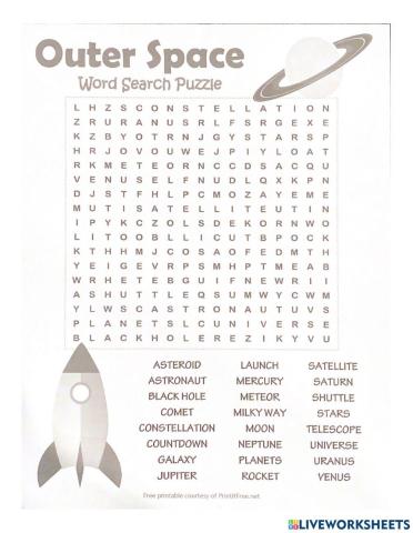 Space Word Search