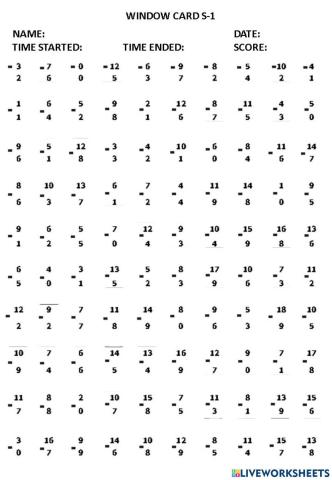 WINDOW DRILL CARD SUBTRACTION-1