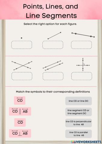 Identifying Points, Lines, and Line Segments