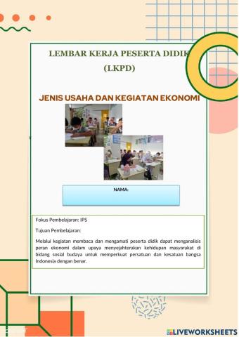 Jenis Usaha dan Kegiatan Ekonomi