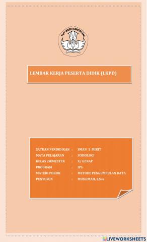 LKPD Metode Pengumpulan Data