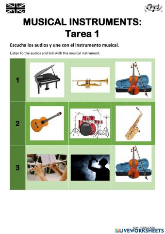 MUSICAL INSTRUMENTS - Tarea 1